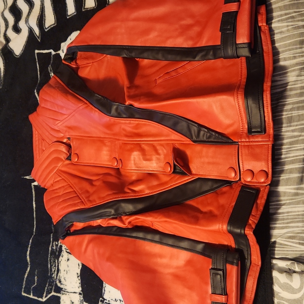 1980s MICHAEL JACKSON THRILLER LEATHER JACKET SIZE 3XL